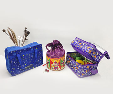 recycled polyester bag blue