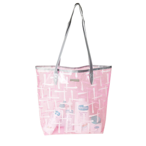 PVC Shopping Bag with Leather Handle