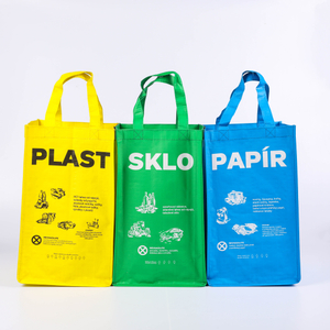 MECO Reusable PP Woven Recycling Sorting Bags with Velcro Closure