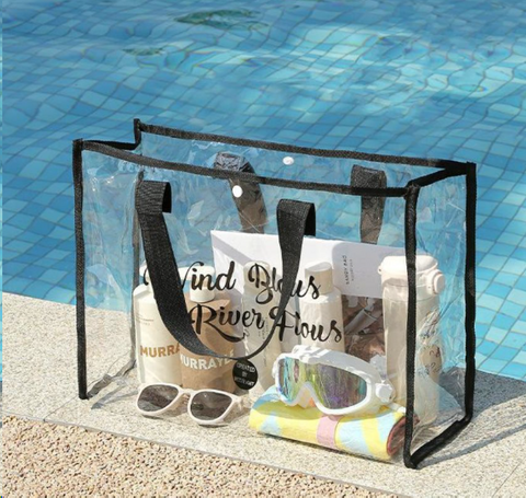MECO Clear PVC Tote Bag Waterproof Beach Handbag Hot Sale