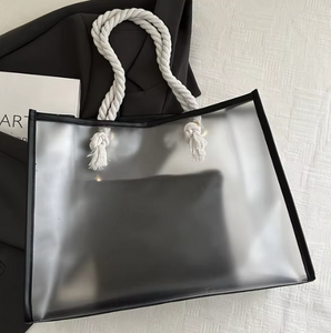 Clear PVC Tote Bag with Thick Rope Handles Waterproof Tote Hot Sale