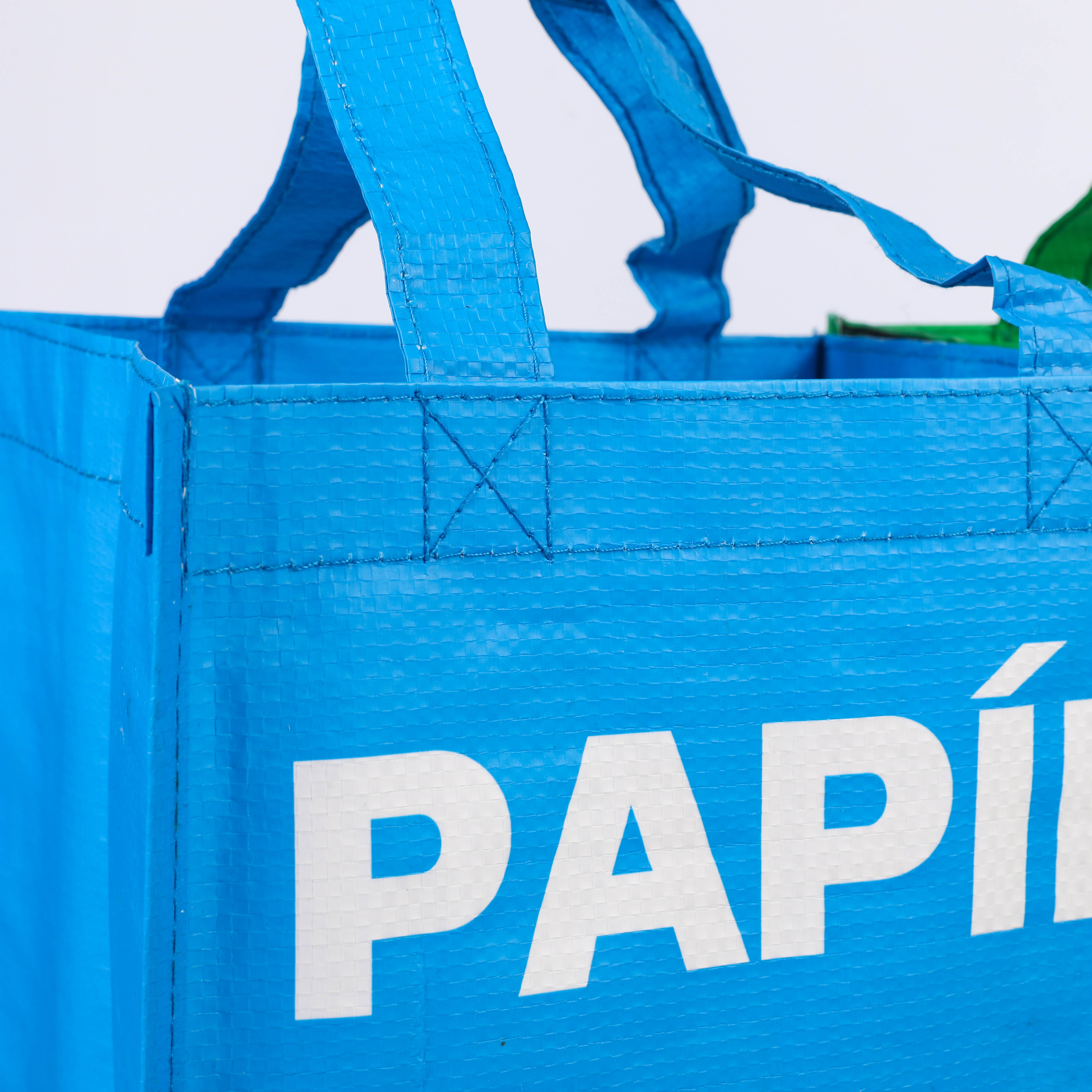 MECO Reusable PP Woven Recycling Sorting Bags with Velcro Closure