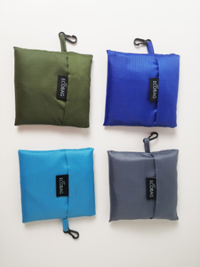 MECO Foldable Polyester Reusable Shopping Tote Bag with Pouch