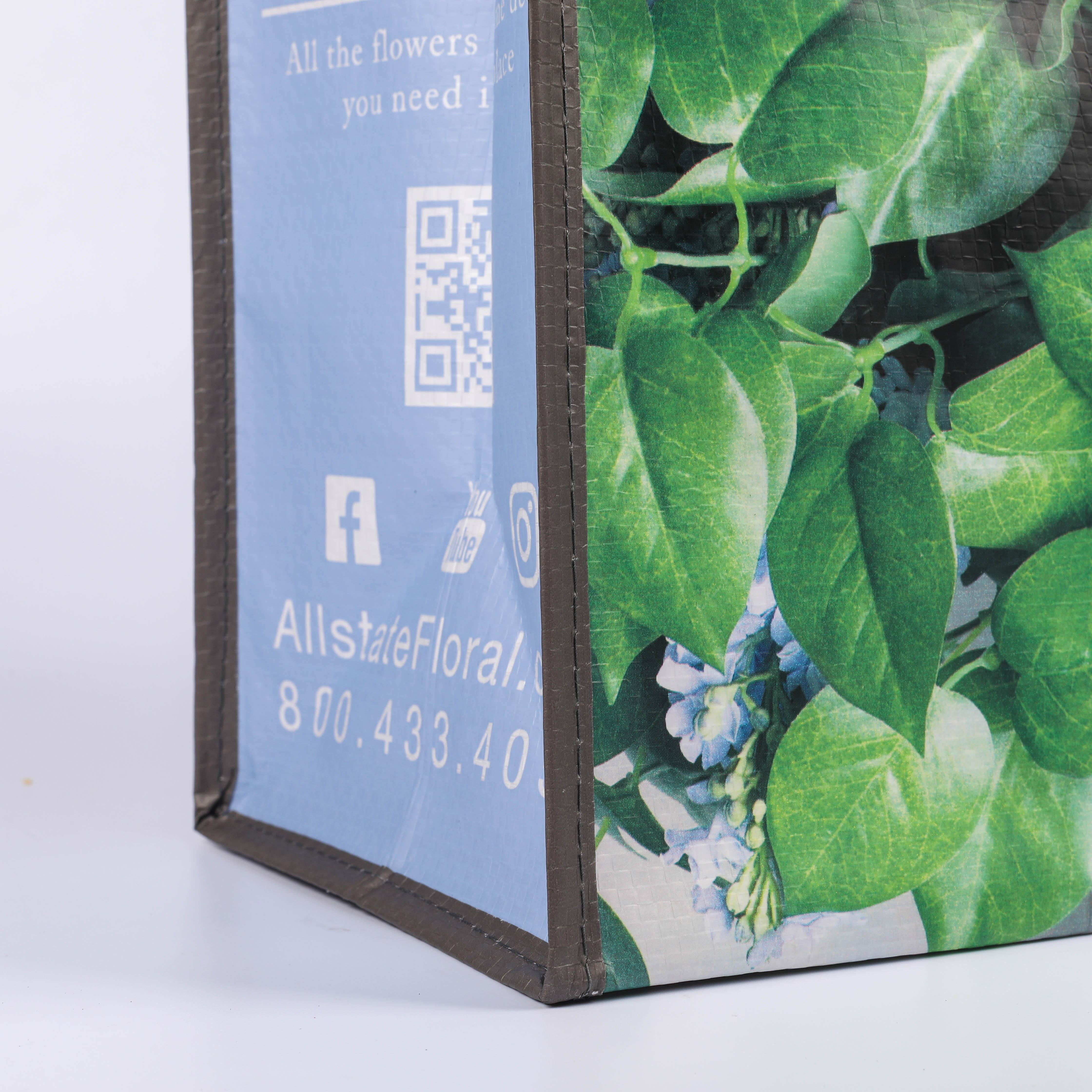 MECO Custom Printed Non Woven Laminated Shopping Tote Bag for Floral & Retail Promotion