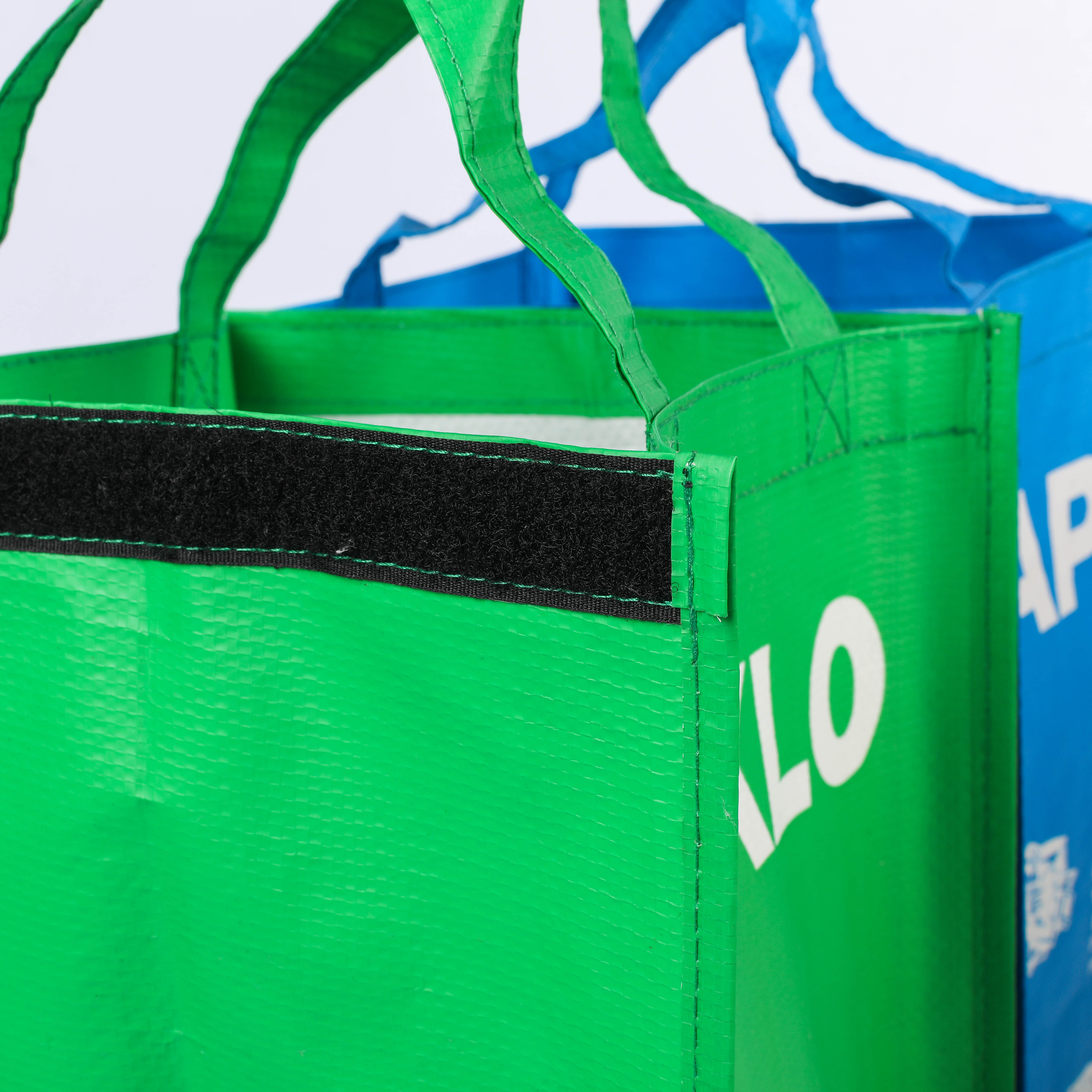 MECO Reusable PP Woven Recycling Sorting Bags with Velcro Closure