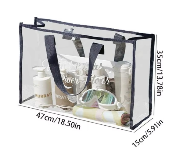 MECO Clear PVC Tote Bag Waterproof Beach Handbag Hot Sale