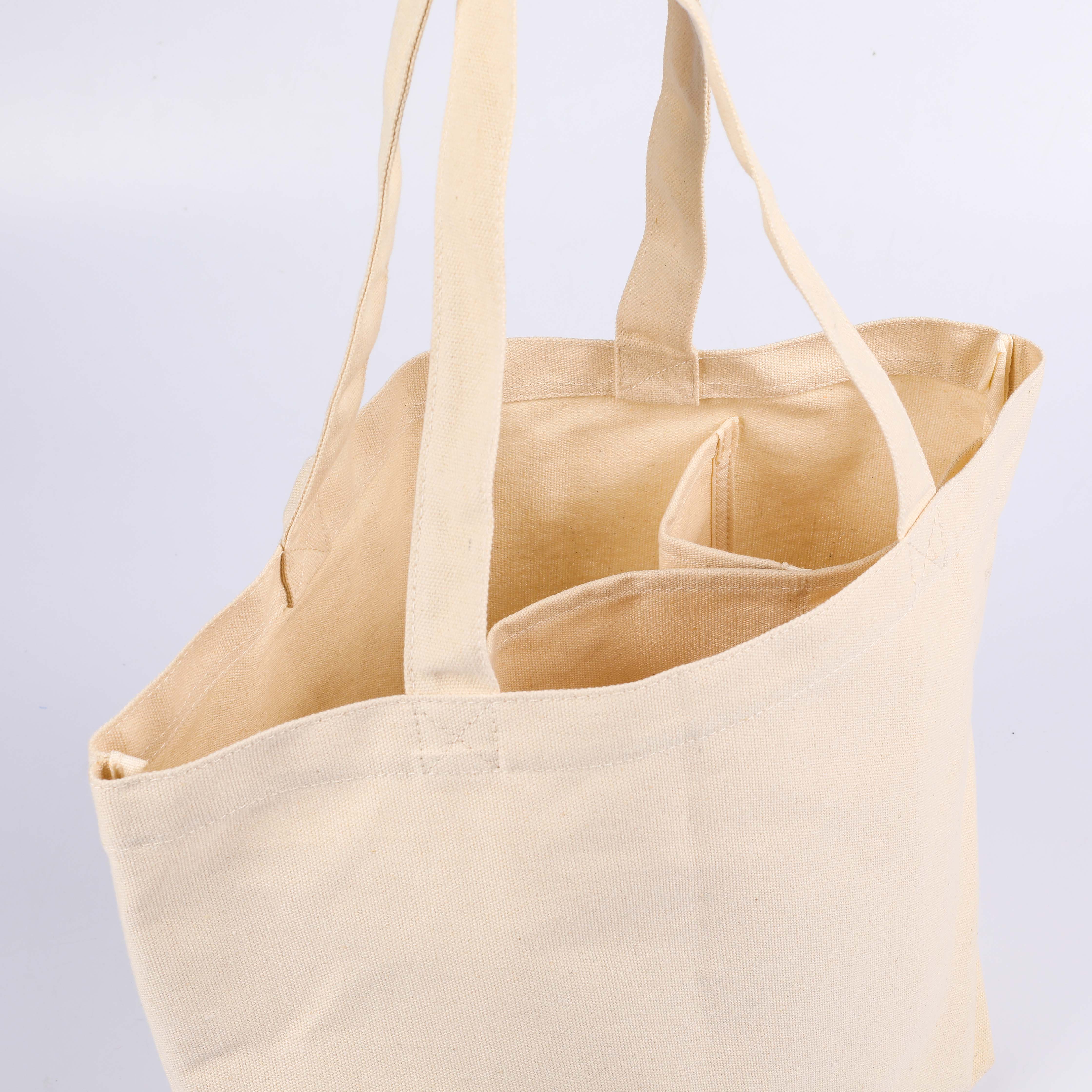 MECO Blank Natural Cotton Canvas Shopping Tote Bag for Custom Logo Printing
