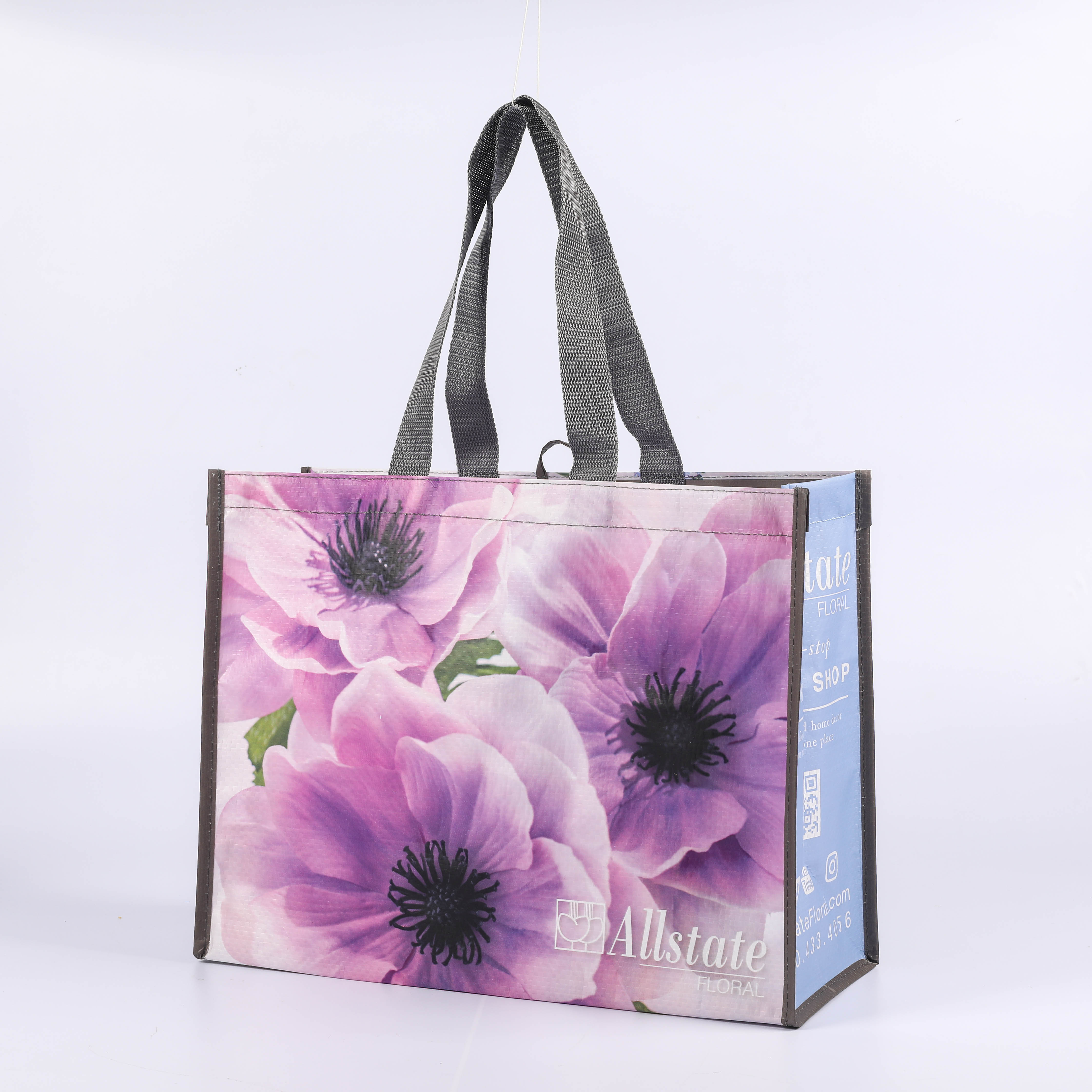 MECO Custom Printed Non Woven Laminated Shopping Tote Bag for Floral & Retail Promotion