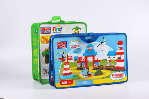 MECO Kids Toy Storage Bag Non-woven Organizer Tote with Handle