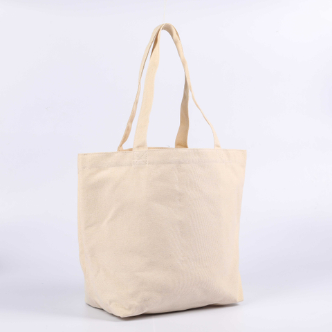 MECO Blank Natural Cotton Canvas Shopping Tote Bag for Custom Logo Printing