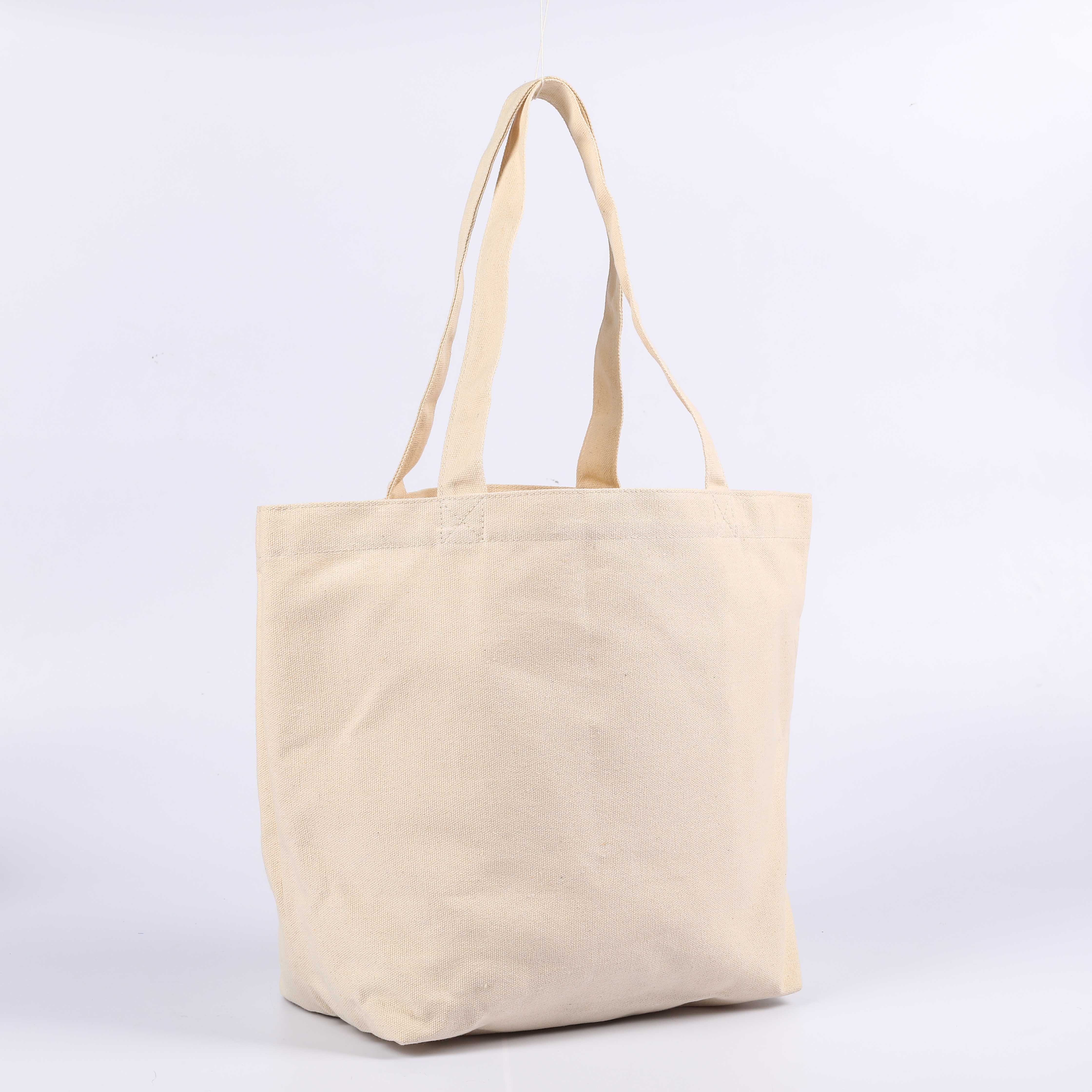 MECO Blank Natural Cotton Canvas Shopping Tote Bag for Custom Logo Printing