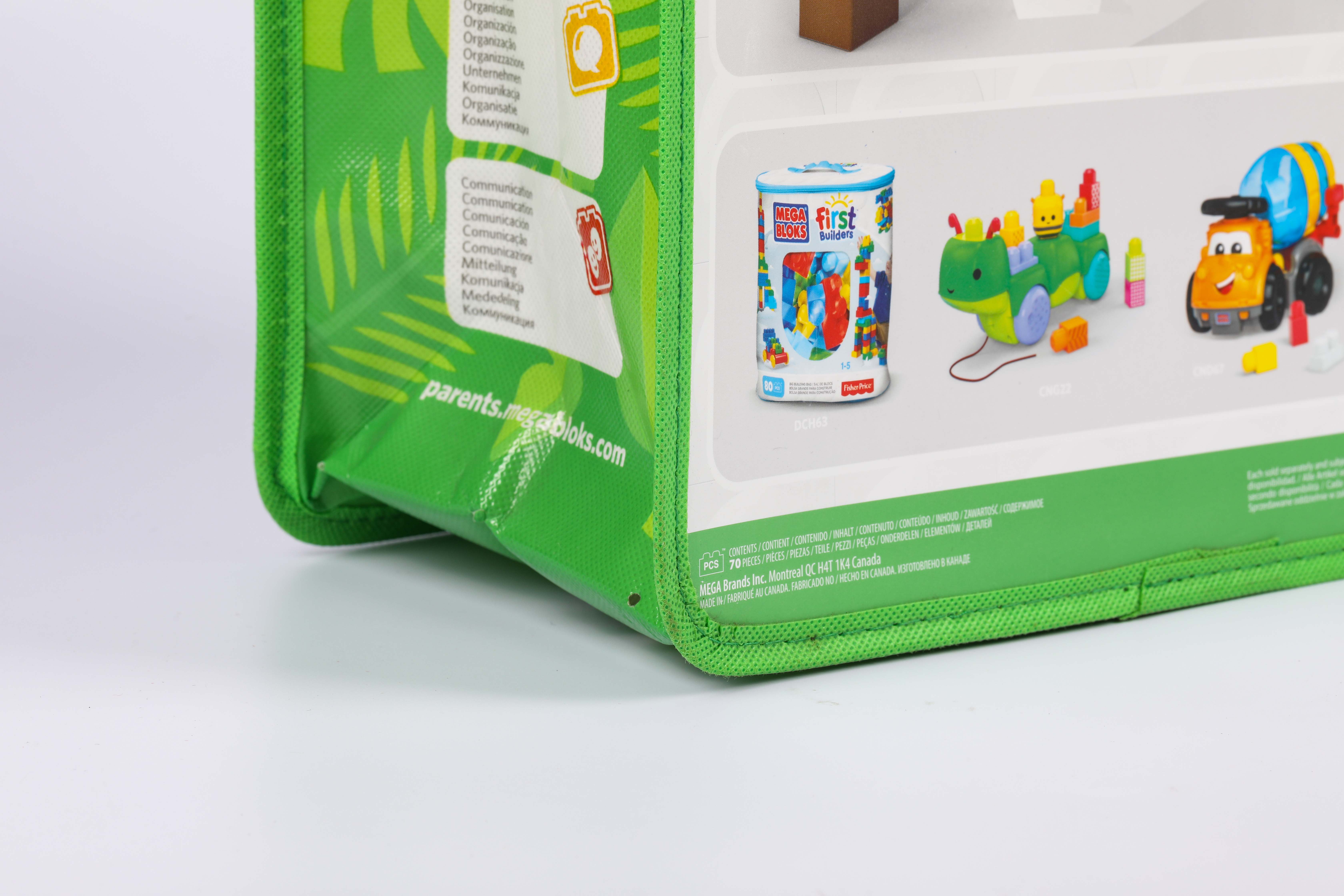 MECO Kids Toy Storage Bag Non-woven Organizer Tote with Handle