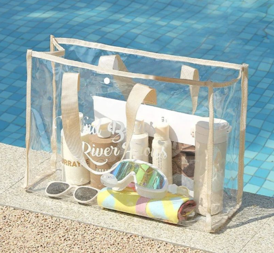 MECO Clear PVC Tote Bag Waterproof Beach Handbag Hot Sale