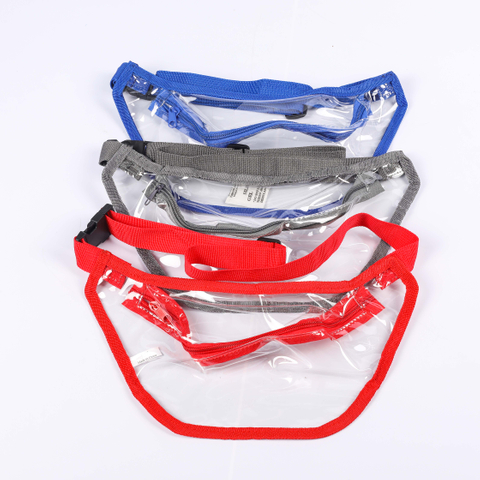 MECO Stadium Approved Clear PVC Fanny Pack Custom Logo Waist Bag